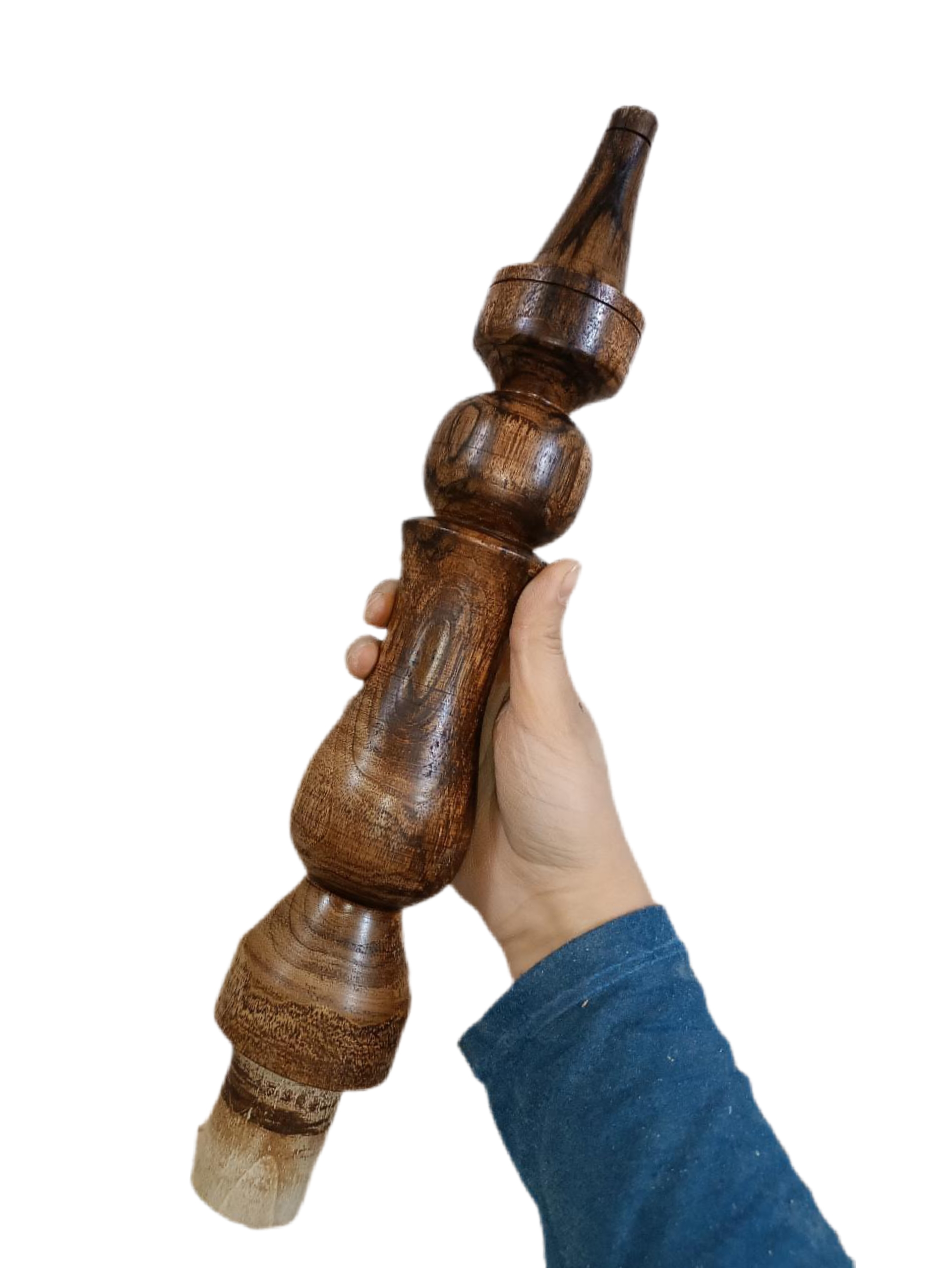 قلیان چوب گردو برند شاهو ابعاد 30سانت خراطی حرفه ای